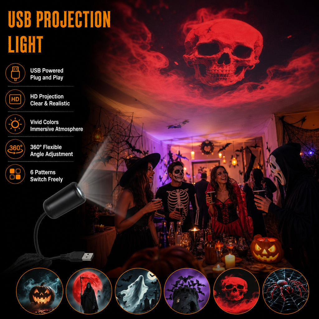 Halloween HD Star Projector – Turn Any Room Into a Spooky Light Show 🎃