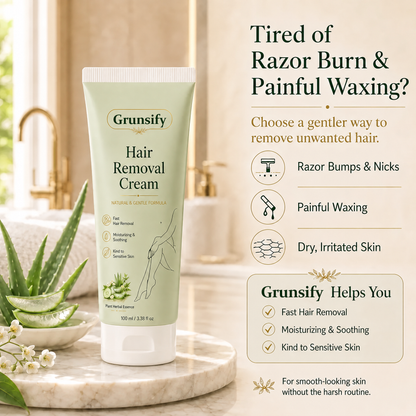 🔥Last Day 50% OFF 👨‍⚕️ Natural Gentle Hair Removal Cream | For Women & Men, Sensitive Skin