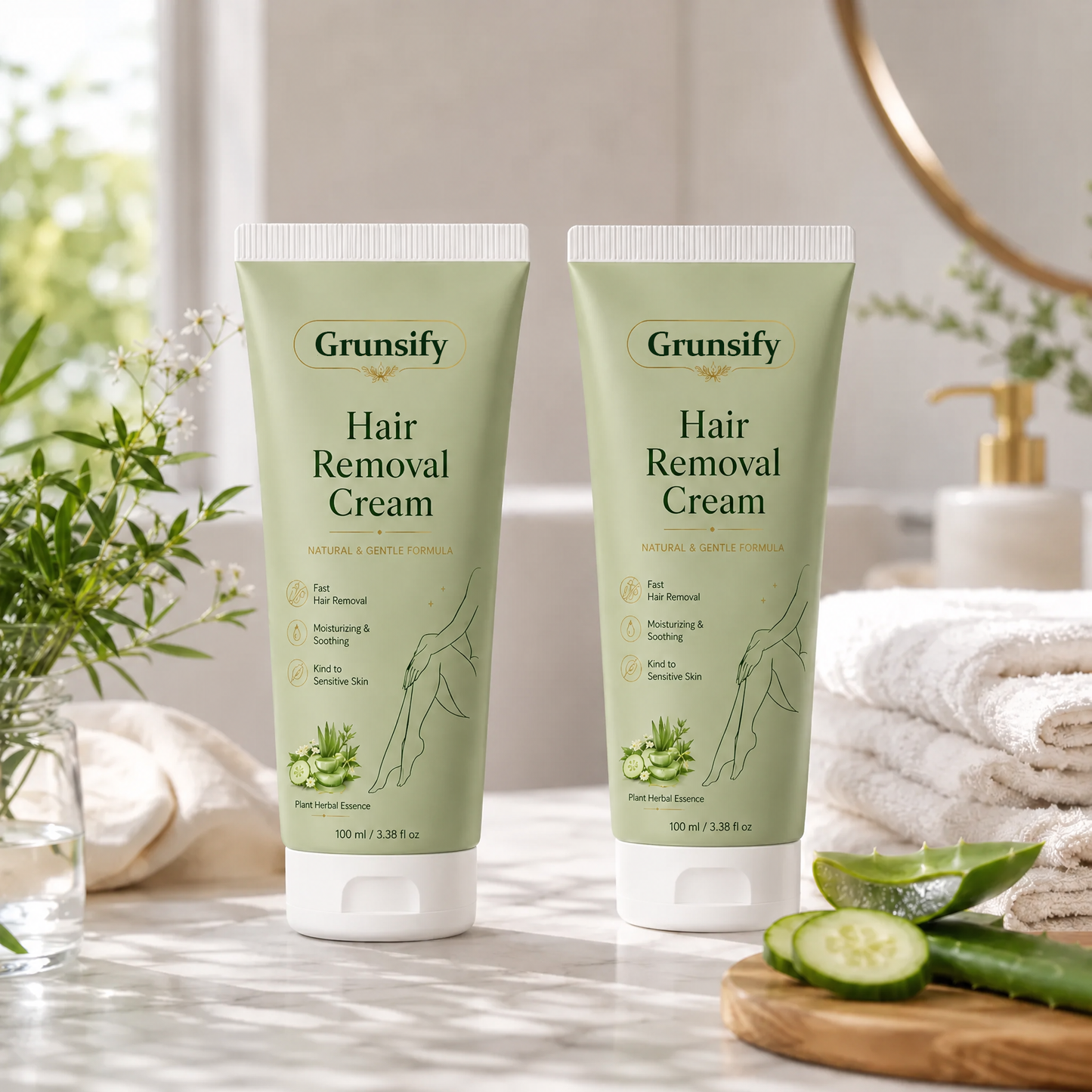🔥Last Day 50% OFF 👨‍⚕️ Natural Gentle Hair Removal Cream | For Women & Men, Sensitive Skin