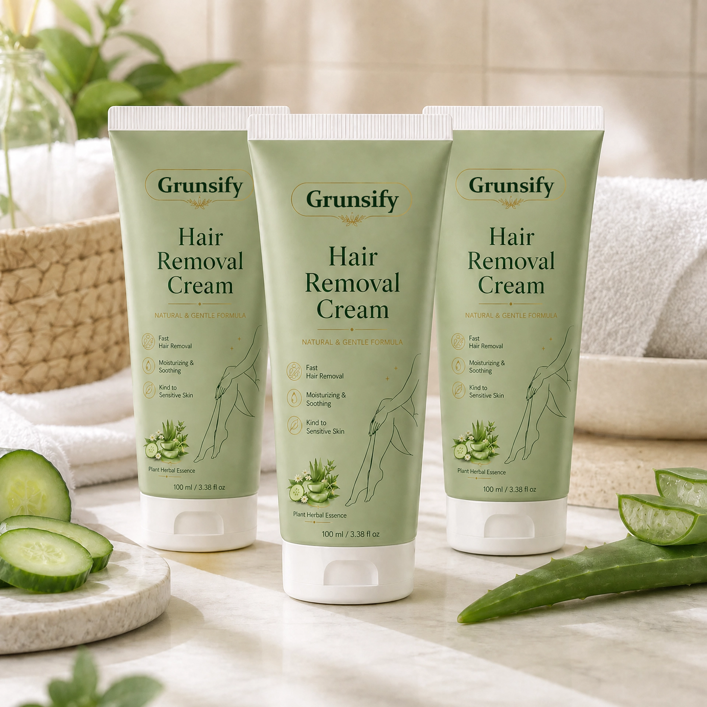🔥Last Day 50% OFF 👨‍⚕️ Natural Gentle Hair Removal Cream | For Women & Men, Sensitive Skin