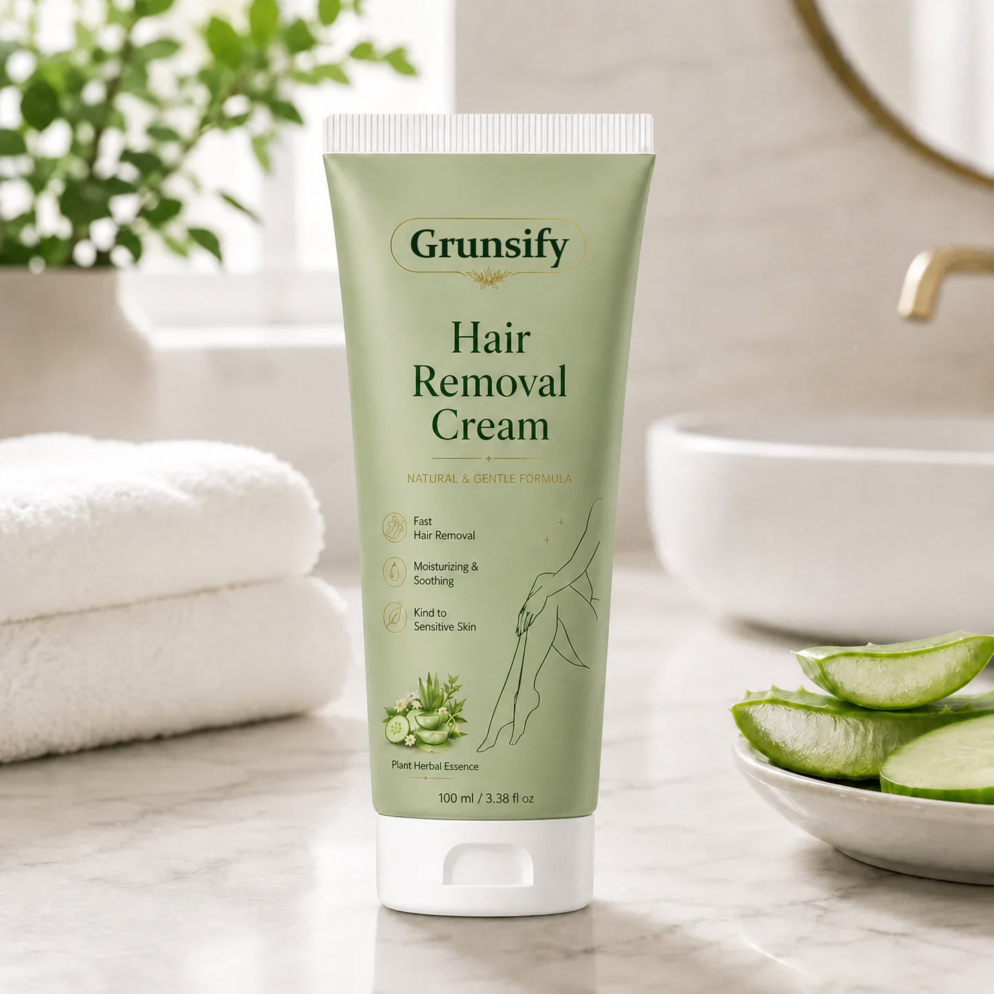 🔥Last Day 50% OFF 👨‍⚕️ Natural Gentle Hair Removal Cream | For Women & Men, Sensitive Skin