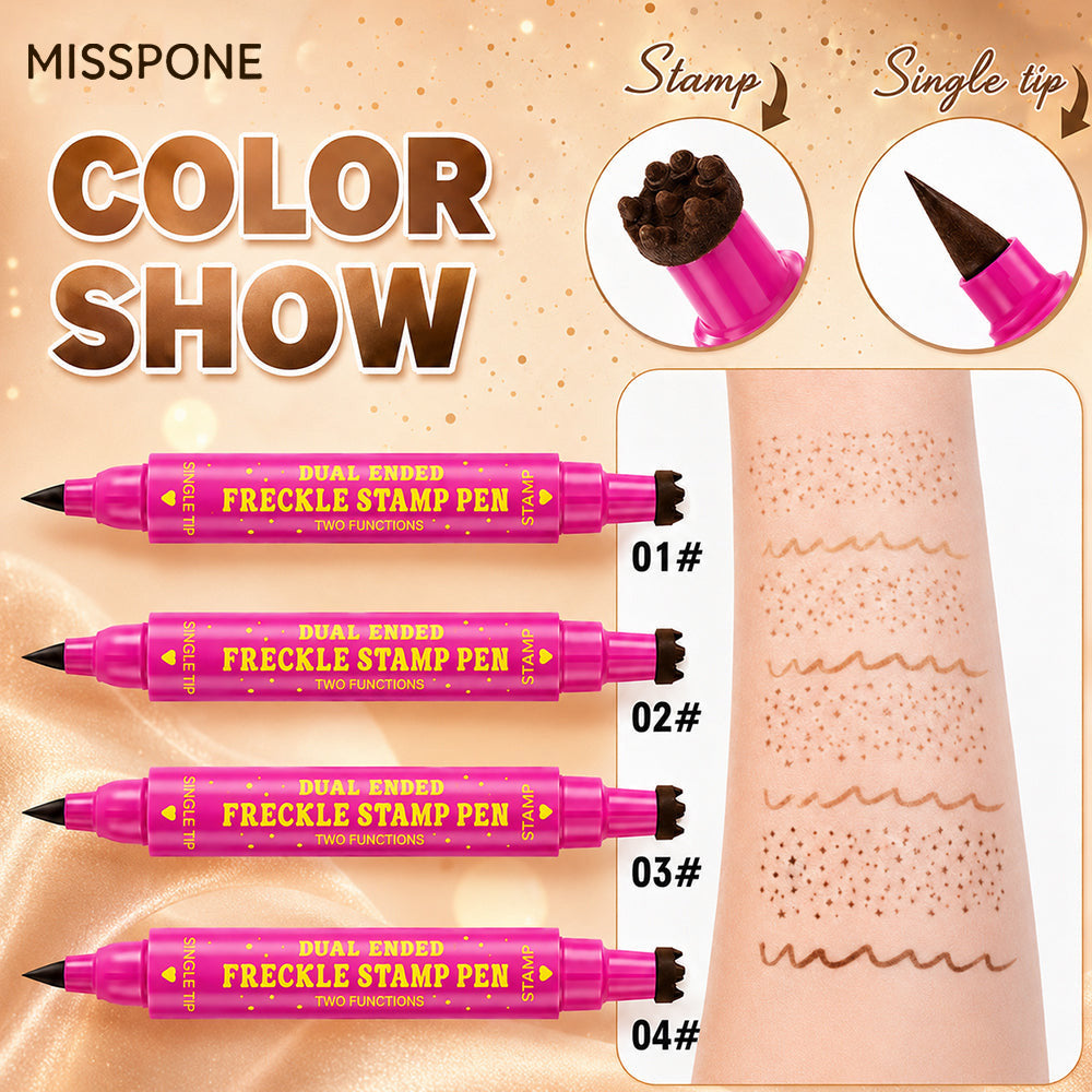 👑 3-in-1 Waterproof Freckle Stamp Pen & Fine-Tip Liner