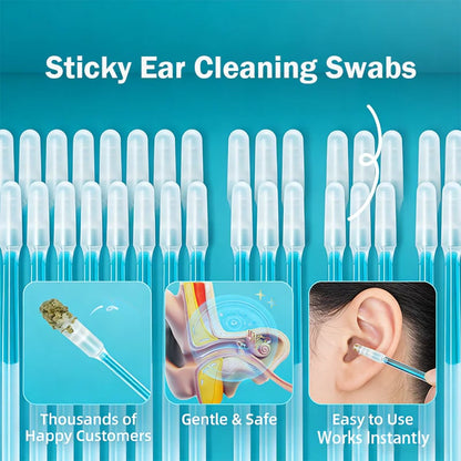 🔥Last Day 80% OFF 👨‍⚕️ Sticky Ear Cleaning Sticks - Gentle, Visible Ear Care👂(24PCS)