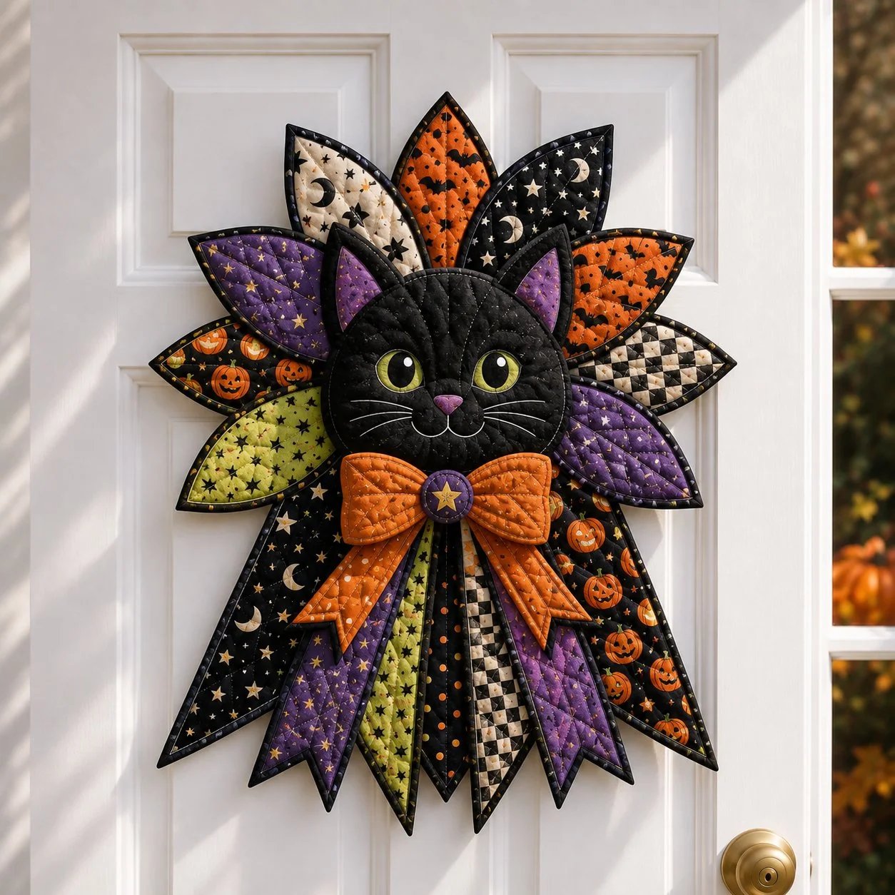 🎃 Beginner-Friendly Oversized Halloween Character Quilted Door Hanger Sewing Kit | Complete Kit with All Tools & Step-by-Step Guide Included 💕