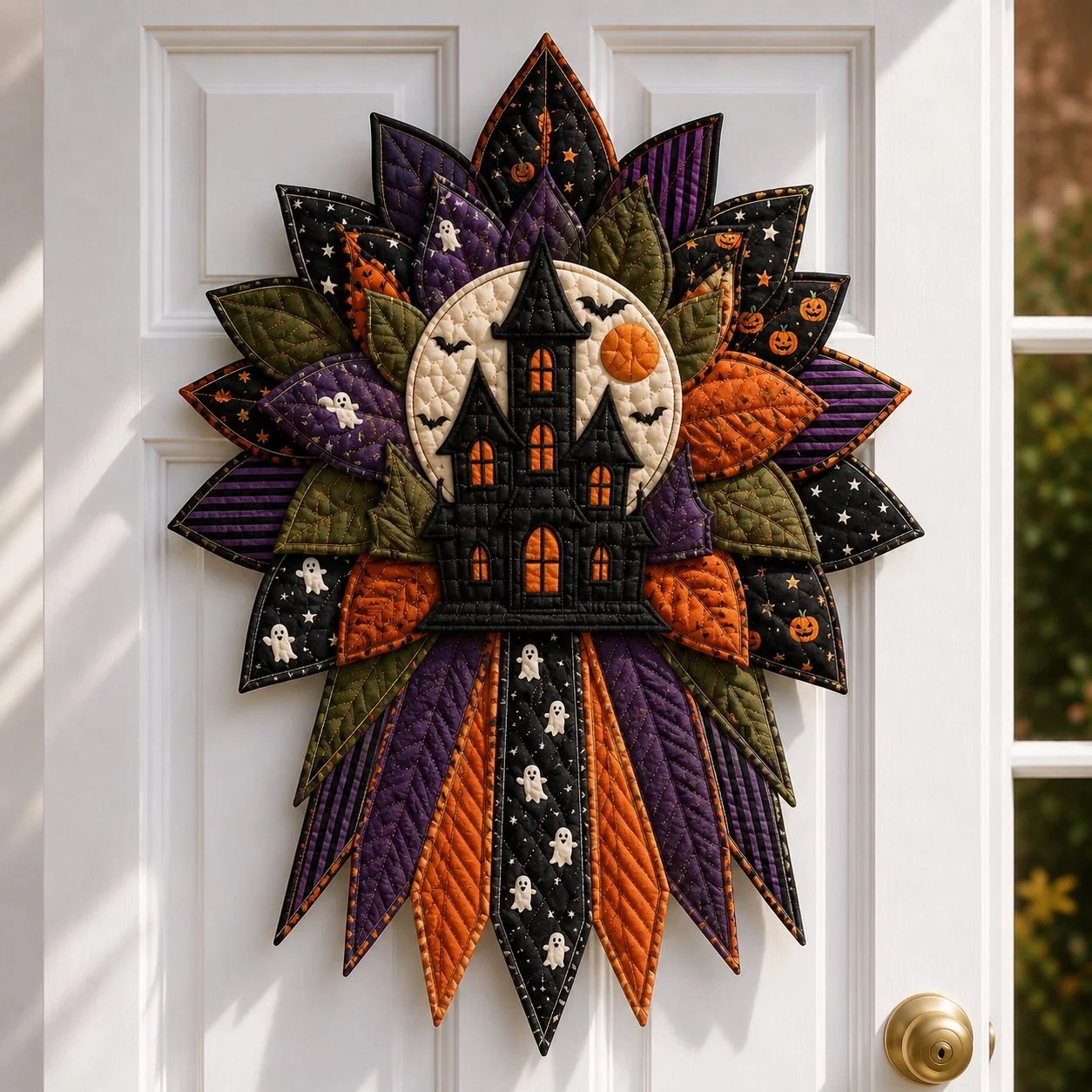 🎃 Beginner-Friendly Oversized Halloween Character Quilted Door Hanger Sewing Kit | Complete Kit with All Tools & Step-by-Step Guide Included 💕