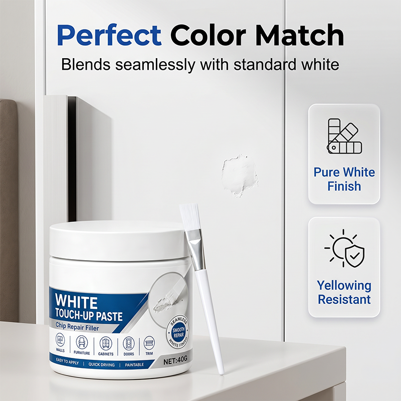 Pure white finish designed to blend with standard white surfaces