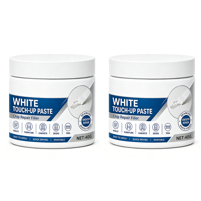 White Touch-Up Paste with included application brush