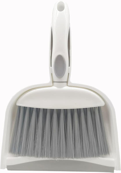 Mini Broom and Dustpan Set-Mini Whisk Set for Desk, Housekeeping, Office, Kitchen, Pet Nest, etc.,Daily Cleaning Necessity Plastic Mini Dustpan Set (Gray)