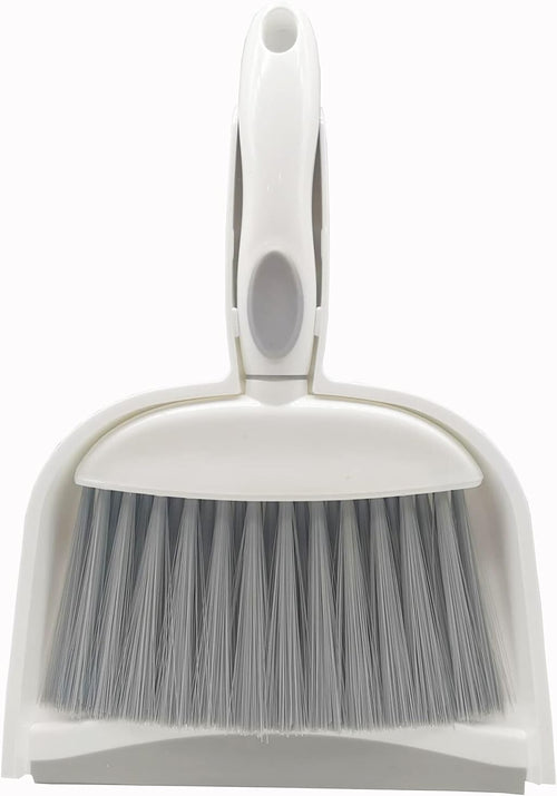 Mini Broom and Dustpan Set-Mini Whisk Set for Desk, Housekeeping, Office, Kitchen, Pet Nest, etc.,Daily Cleaning Necessity Plastic Mini Dustpan Set (Gray)