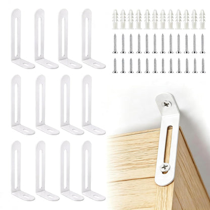 Anti Tip Furniture Anchors, Steel Wall Anchors, 12 Pack,White | Furniture wall anchors help secure dressers, cabinets and bookcases for baby and pet safety with quick, easy installation.