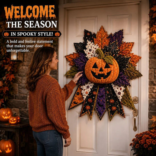 🎃 Beginner-Friendly Oversized Halloween Character Quilted Door Hanger Sewing Kit | Complete Kit with All Tools & Step-by-Step Guide Included 💕