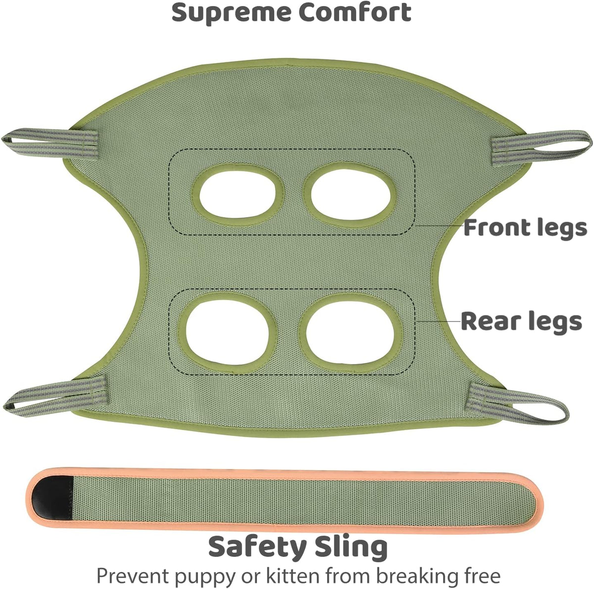 Cat Grooming Hammock Harness Kit