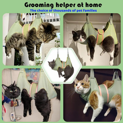 Cat Grooming Hammock Harness Kit