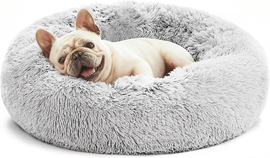 Fluffy Calming Donut Cat Bed