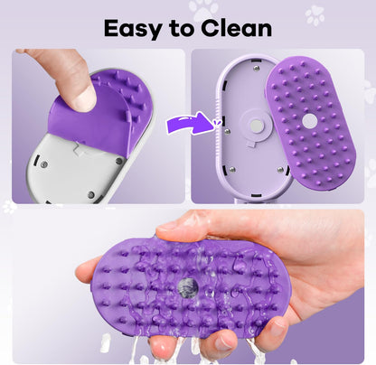 Foldable Mist Pet Shedding Brush