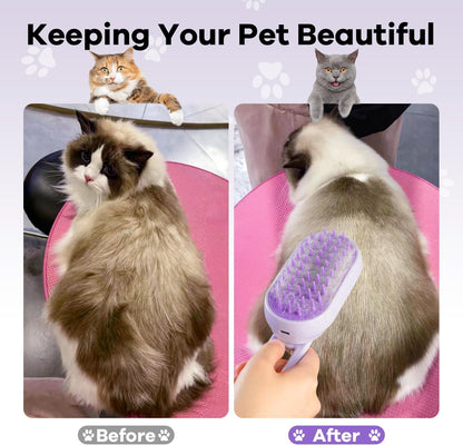 Foldable Mist Pet Shedding Brush