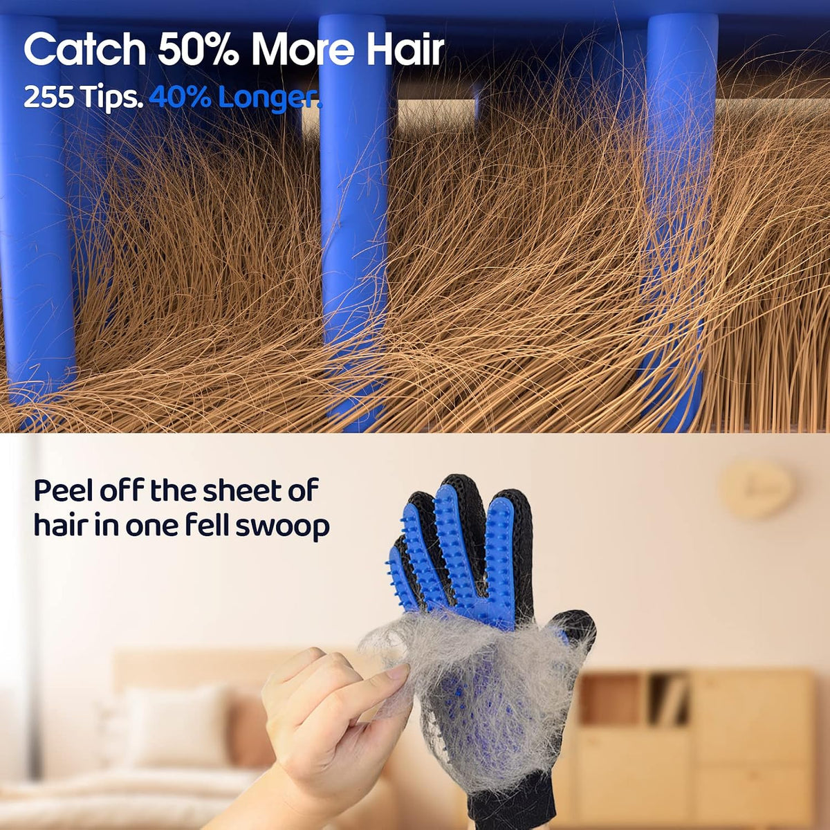 Gentle Pet Grooming Glove Pair