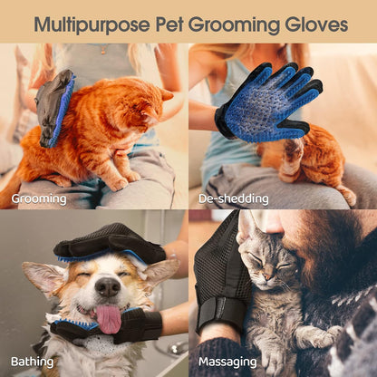 Gentle Pet Grooming Glove Pair
