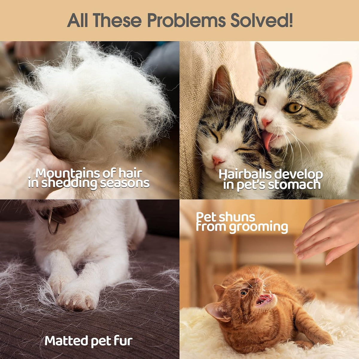 Gentle Pet Grooming Glove Pair