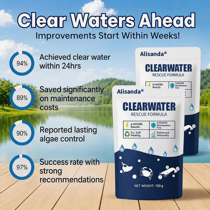 🔥Last Day 50% OFF Alisanda® ClearWater Rescue Formula🐟 From Swampy Green to Crystal Clear – Without the Chemicals