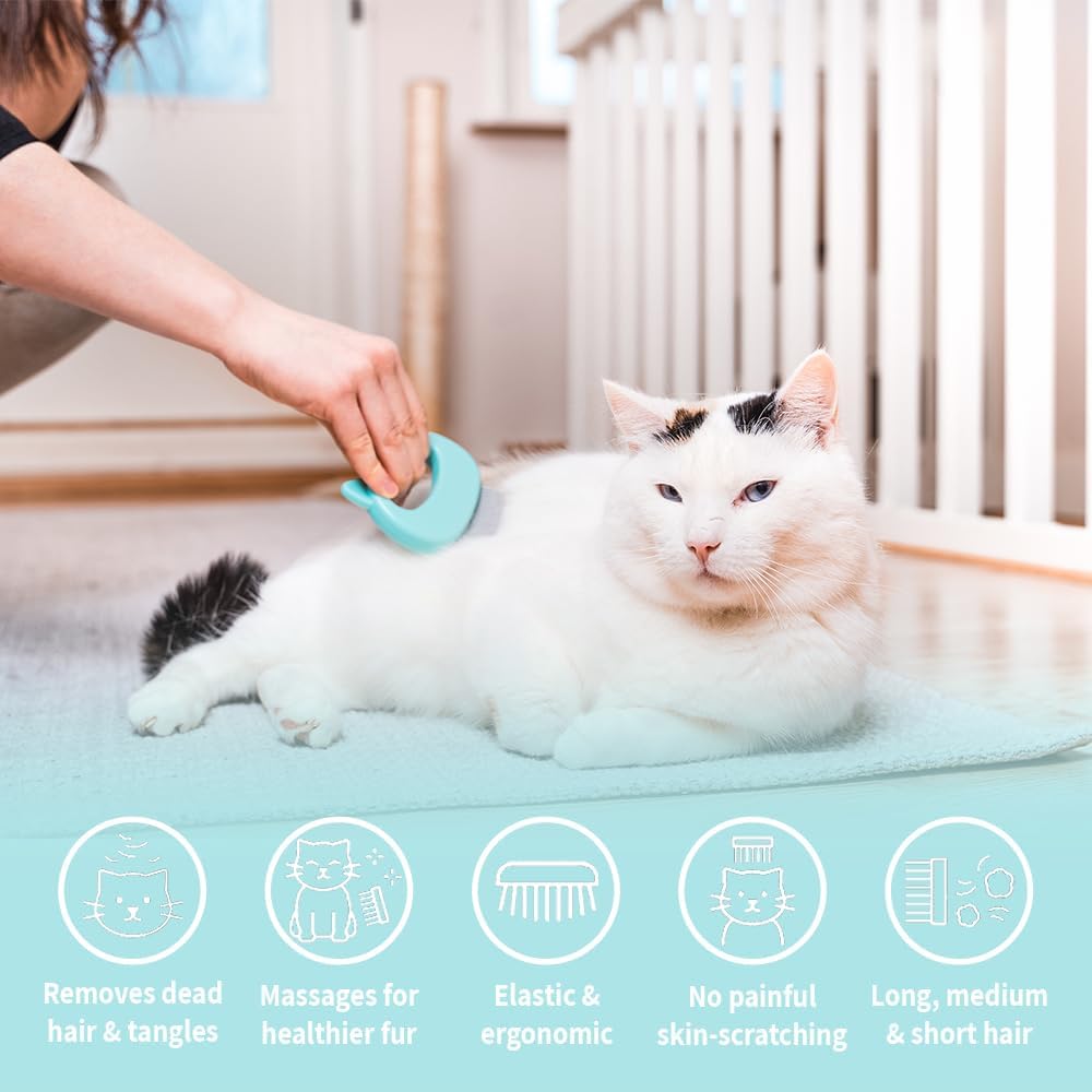 Massaging Cat Deshedding Comb