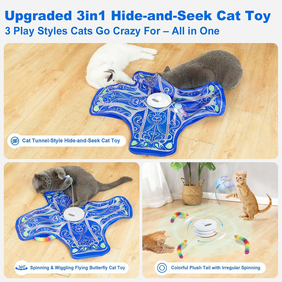 Rechargeable Hide-and-Seek Cat Tunnel Toy
