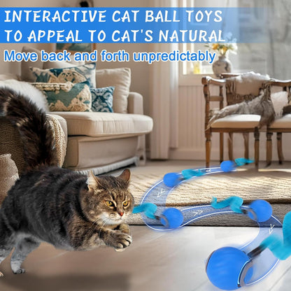 Rechargeable Interactive Cat Toy Ball with 3 Tails