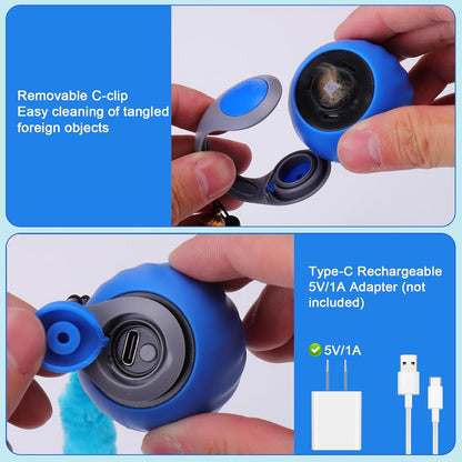 Rechargeable Interactive Cat Toy Ball with 3 Tails