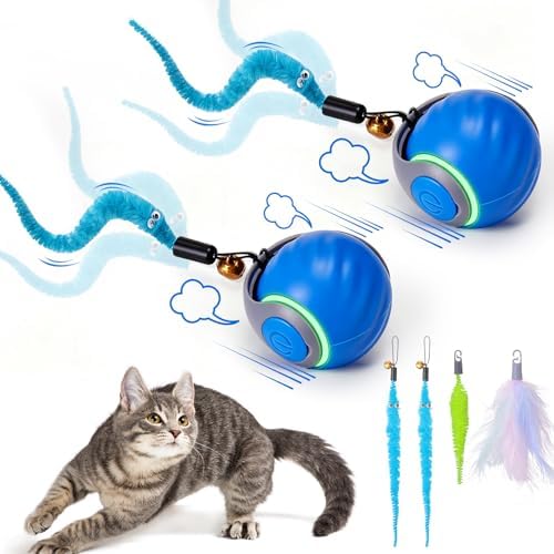 Rechargeable Interactive Cat Toy Ball with 3 Tails