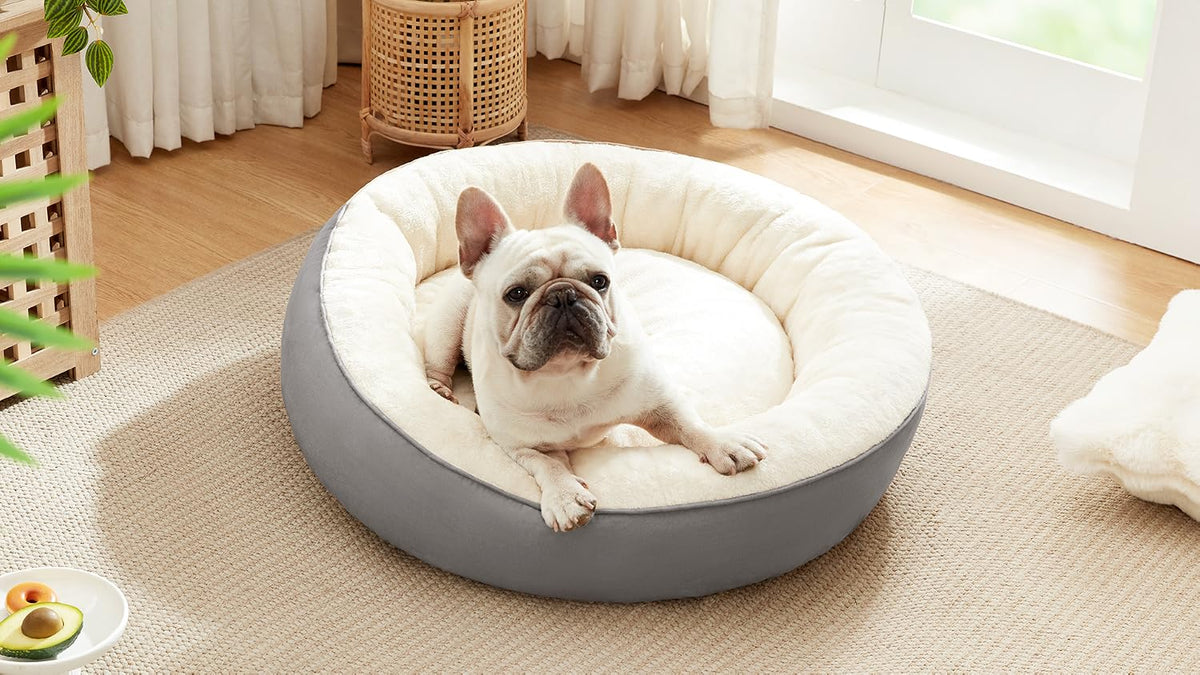 Round Donut Cat & Small Dog Cushion Bed